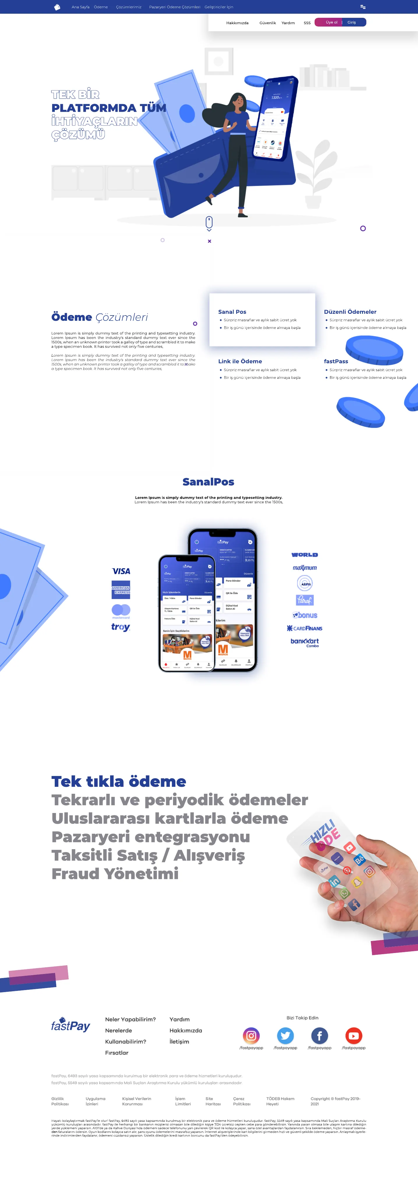 DenizBank fastPay — Landing page — tam sayfa